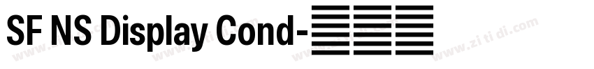 SF NS Display Cond字体转换